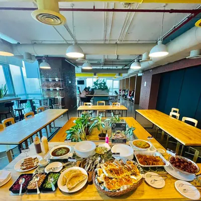 A full buffet spread set up for a corporate lunch at BookMyShow. I provided a wide variety of dishes, including appetizers, mains, and breads, ensuring there was something for everyone to enjoy in their office environment.