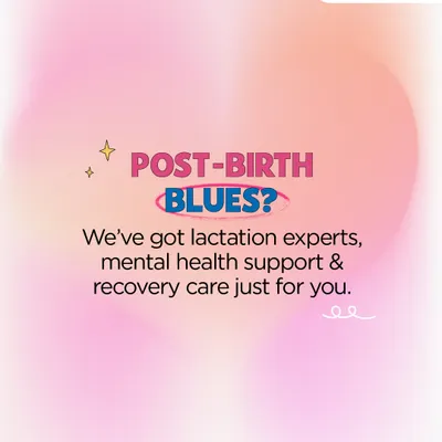 Feeling the post-birth blues? You are not alone, and we've got you. We offer a comprehensive support system that includes lactation experts, mental health support, and recovery care designed just for you.