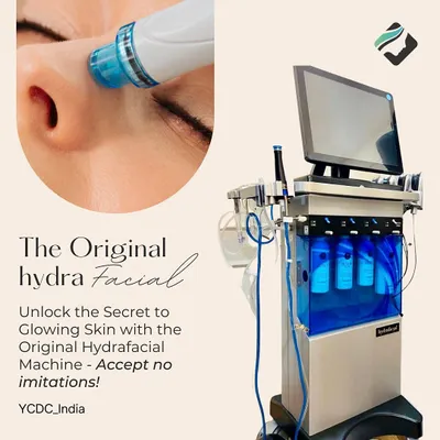 We use only the original Hydrafacial machine, never imitations. This ensures you receive the full benefits of its patented technology for cleansing, extraction, and hydration.