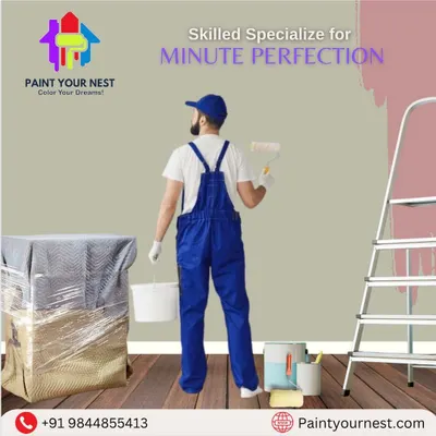 Our work begins with meticulous preparation. We ensure all furniture and fixtures are fully covered and protected before we start painting, guaranteeing a clean workspace and protecting your property.