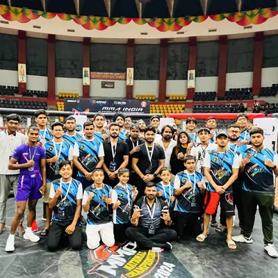 The entire Team Delhi contingent at the MMA India National Championship in Raipur. We fight as individuals but stand and win as a team, as a family.