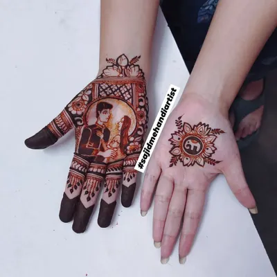 Creating custom portrait mehandi is a skill that sets you apart. In my advanced module, we focus on capturing likenesses and emotions, like in this couple portrait, turning a henna design into a personal story.