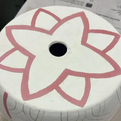 A beautiful lamp shade in the making. We love taking on personalized projects like this!