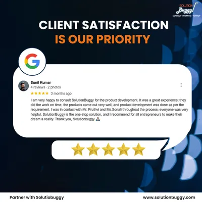 A satisfied client is the best business strategy. I am proud to have helped this entrepreneur with their product development, delivering on time and as per their requirements. My goal is to be the one-stop solution for every entrepreneur's dream.