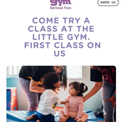 Come try a class at The Little Gym. We are so confident that you and your child will love our program that the first class is on us. It's the perfect way to experience our 'Serious Fun' philosophy firsthand.