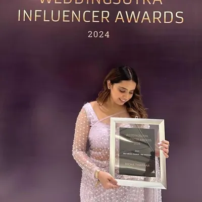 Walking on cloud nine after winning Best Bridal Makeup Artist at the Wedding Sutra Awards. This win is a reflection of all the love and support from my amazing clients and Insta fam.