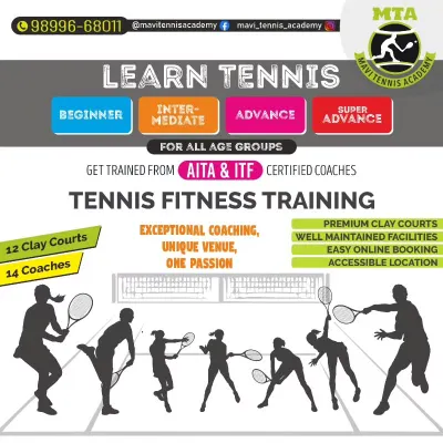 Our academy is equipped for every level of player, featuring 14 AITA & ITF certified coaches, fitness training, and 12 premium clay courts. We provide a complete ecosystem for player development.