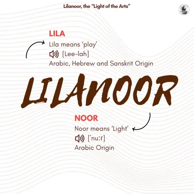 This explains our name, Lilanoor, the "Light of the Arts". It's a fusion of 'Lila' (play) and 'Noor' (light), representing our mission to be a place where artists can playfully explore and shine.