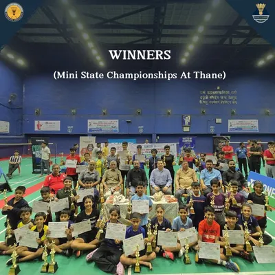 Here are the smiling faces of young winners from the Mini State Championships held in Thane. My goal is to create a memorable and rewarding experience for every participant, especially for aspiring young players taking their first steps in competitive badminton.