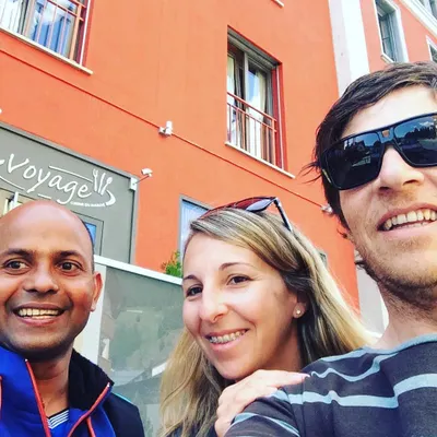 A happy moment with new friends in Europe. Some people enter your life to serve a purpose or teach you a lesson. The connections we make on these journeys are an important part of the experience.