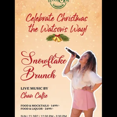 Throwback to a wonderful Christmas event in Kochi. I love performing for special occasions like this "Snowflake Brunch" at Watson's Pub, bringing festive cheer with live music.