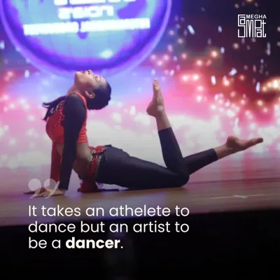 This is a core belief of mine. It takes an athlete to dance, but it takes an artist to be a dancer. The difference lies in the ability to express, to feel, and to tell a story through movement.