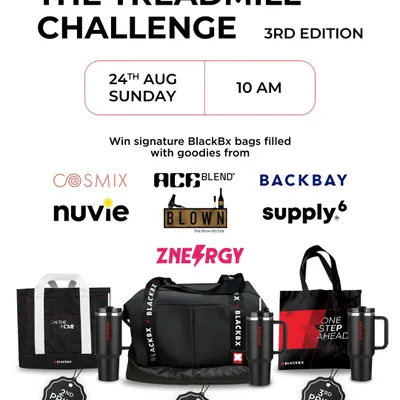 The race ends at 21KM, but the rewards go further. A look at the prizes for our Treadmill Challenge 3.0, sponsored by our amazing partners.