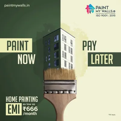 Don't let budget stop you from protecting your home. With my "Paint Now, Pay Later" option, you can get a professional paint job and waterproofing with easy EMI plans. It's an affordable way to invest in a refreshed and secure home.