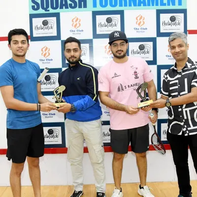 The prize distribution ceremony for the Men's Open category at our exclusive tournament for The Club, Mumbai. We handle all aspects of the event, including the final awards.