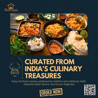 A curated spread of India's culinary treasures. This top-down view shows the variety we offer, from rich paneer dishes to flavorful rice and soft flatbreads.