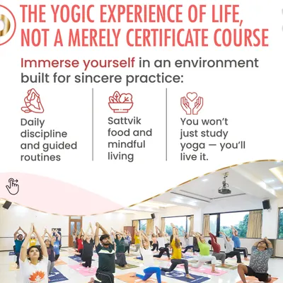 Our 900-Hours Advanced Yoga Teacher Training Course is more than a certificate; it is a yogic experience of life. Immerse yourself in daily discipline, Sattvic food, and mindful living. You won't just study yoga, you'll live it.