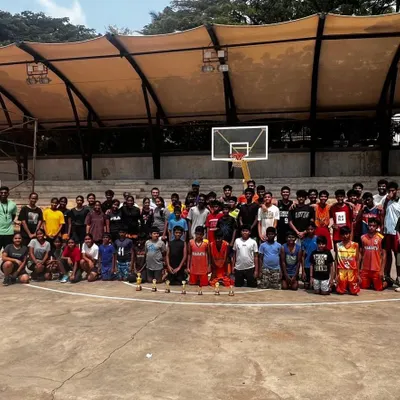 The full group from my Summer Camp 2024 at Bharath Sports Union. We had a great time working hard, competing, and learning what it takes to be a better player.