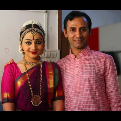 With my Guru, Sri P. Praveen Kumar. His teachings are the foundation of my dance and my life. I am ever grateful for his belief in me and his constant guidance.