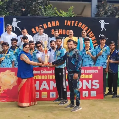 The moment we became CBSE Kho-Kho National Champions. Our U-19 Boys team stands victorious with the trophy after a hard-fought tournament.