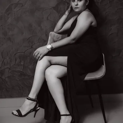 A classic black and white portrait in a simple black gown. Creativity and vibe can never be copied.