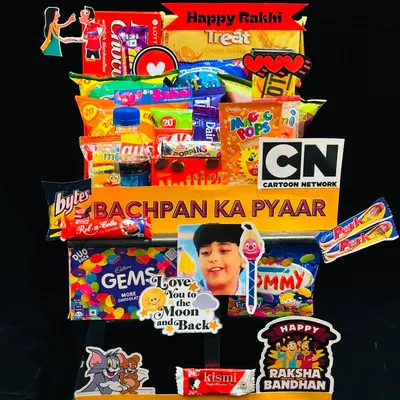 Take a trip down memory lane with my "Bachpan Ka Pyaar" hamper. It's filled with 90s candies and snacks that will remind you of your childhood 'nok-jhonk' and sweet moments.