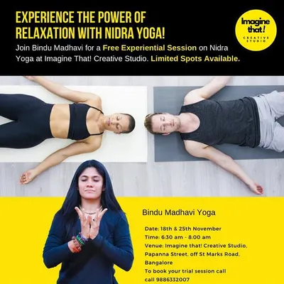 An invitation to experience the power of relaxation with Nidra Yoga. I offer free experiential sessions for those looking to explore this state of conscious deep sleep.