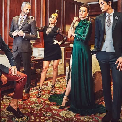 For this SPAADAA campaign, I styled a group of models to project an aura of power and luxury. The mix of classic suits, elegant evening gowns, and confident poses creates a rich narrative of high society.