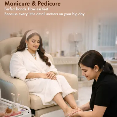 Every detail matters on your wedding day. Our pre-bridal packages include luxurious pedicures to ensure your feet are flawless and pampered, ready for all the celebrations.