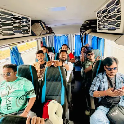 The whole band, Saaz-e-Mehfil, is off to Udaipur for a show. We are a traveling band, ready to perform at destination weddings and events.