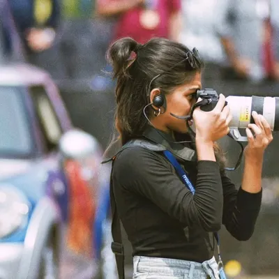 On the job, capturing the high-speed action for a Red Bull event. This shows me focused and equipped for demanding, fast-paced commercial shoots, ready to get the perfect shot no matter the environment.