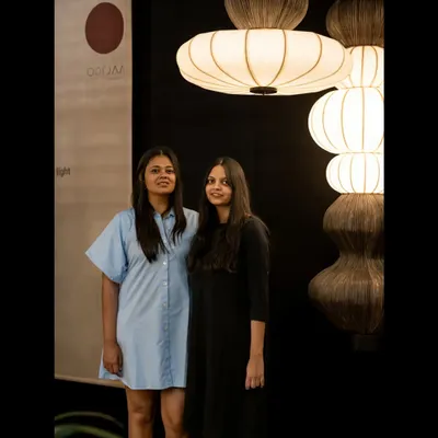 We were thrilled to design the exhibition space for Oorjaa, a sustainable lighting brand, at India Design ID. The goal was to create a dark, dramatic backdrop to showcase their beautiful, handcrafted lights.