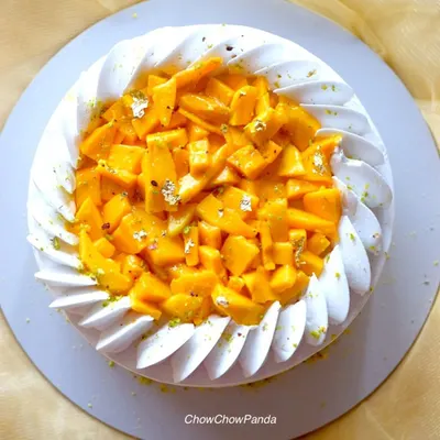 My signature mango cake, loaded with fresh, sweet mango pieces. It's a seasonal favourite that's always in demand.