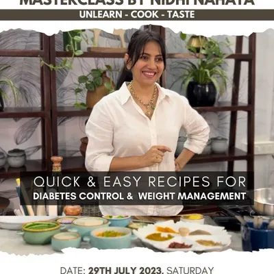 My masterclasses are designed to help you unlearn old habits, cook delicious healthy food, and taste the difference. This class focuses on quick and easy recipes for diabetes control and weight management. It's a hands-on experience to empower you on your health journey.