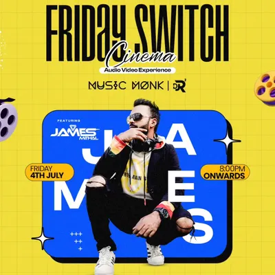 Poster for my "Friday Switch Cinema" audio-video experience at FLO Church Street. This event focused on club classics and dance anthems.