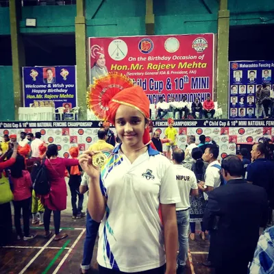 A proud moment for the entire club as Charvi secures the individual Gold medal at the Under-12 National Fencing Championship. Her dedication is an inspiration to all our young fencers.