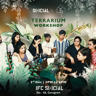This poster from our collaboration with SOCIAL gives you an idea of our public workshops. We partner with vibrant cafes and studios across Gurgaon and Delhi to create a relaxed, fun, and social atmosphere for you to learn and create in.