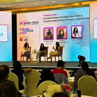 Moderating a fireside chat at the ET Fem-Tech Summit on how technology is transforming fashion and self-care. It was a privilege to guide the conversation with leaders from Myntra and Proactive for Her, exploring the future of personal development.