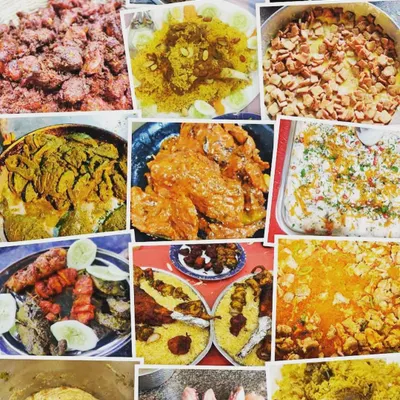A quick look at the wide range of food I offer, from biryani and kebabs to curries and sweets. This collage shows a sample of my work for different parties and weddings.