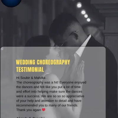 This wonderful testimonial from Akash and Prachi after their wedding is exactly why I love what I do. Knowing that our choreography made their big day a hit is the best reward.