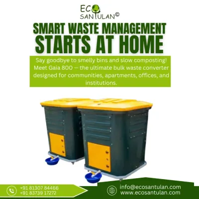 Smart waste management starts at the source. Our Gaia 800 is the ultimate bulk waste converter designed for communities, apartments, and institutions to handle organic waste efficiently.
