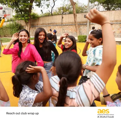The Reach Out! high school service club celebrates a successful year. Our student volunteers provided academic support, sports, and creative activities for over 150 children from the local Vivekanand Camp.