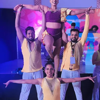 Goa Gang making me feel on top of the world. This was my first-ever lift in a performance, and the rush was unbelievable.