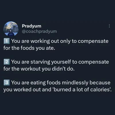 Unhealthy Trait #1: Working out only to compensate for food you ate. Exercise should be for getting stronger or having fun, not as punishment for eating.