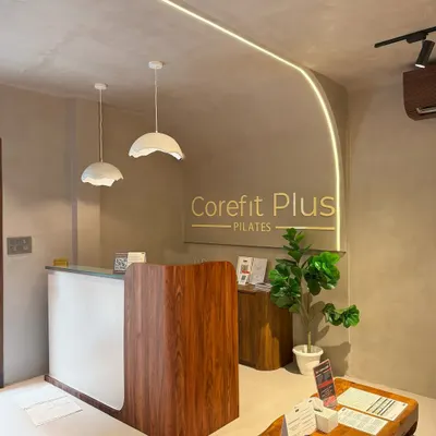Your wellness journey starts the moment you walk in. I created a reception area that feels calm and welcoming, setting the tone for a mindful and focused workout ahead.