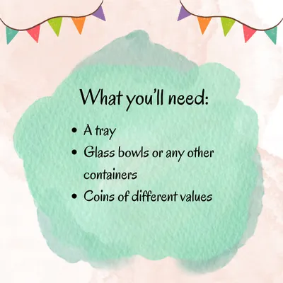 Turn math into a meaningful experience by sorting coins. This simple activity helps children classify objects and prepares them for concepts like counting and addition.