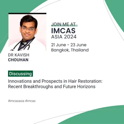 I was honored to serve as the Chairperson for the Hair Restoration session at IMCAS Asia 2024 in Bangkok. At the event, I discussed recent breakthroughs and the future of hair restoration, sharing the stage with leading experts from around the world.