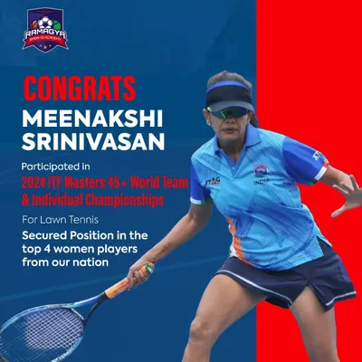 A proud moment for the academy as our member Meenakshi Srinivasan competes in the 2024 ITF Masters 45+ World Team Championships. Her journey from our courts to the world stage is a source of inspiration for all our athletes.