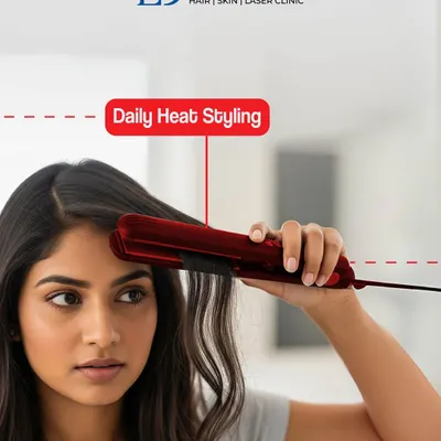 Daily habits have a huge impact on your hair. Daily heat styling, for example, slowly burns away your hair's natural strength and moisture. Try to air-dry more often or always use a heat protectant to minimize damage. Small changes can make a big difference.