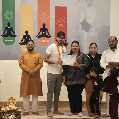This was a proud moment for me, receiving my Yoga Teacher Training Course (YTTC) certification in Rishikesh. I am a certified Vinyasa yoga teacher, and I bring this formal knowledge of exercise science and anatomy to every class I teach.